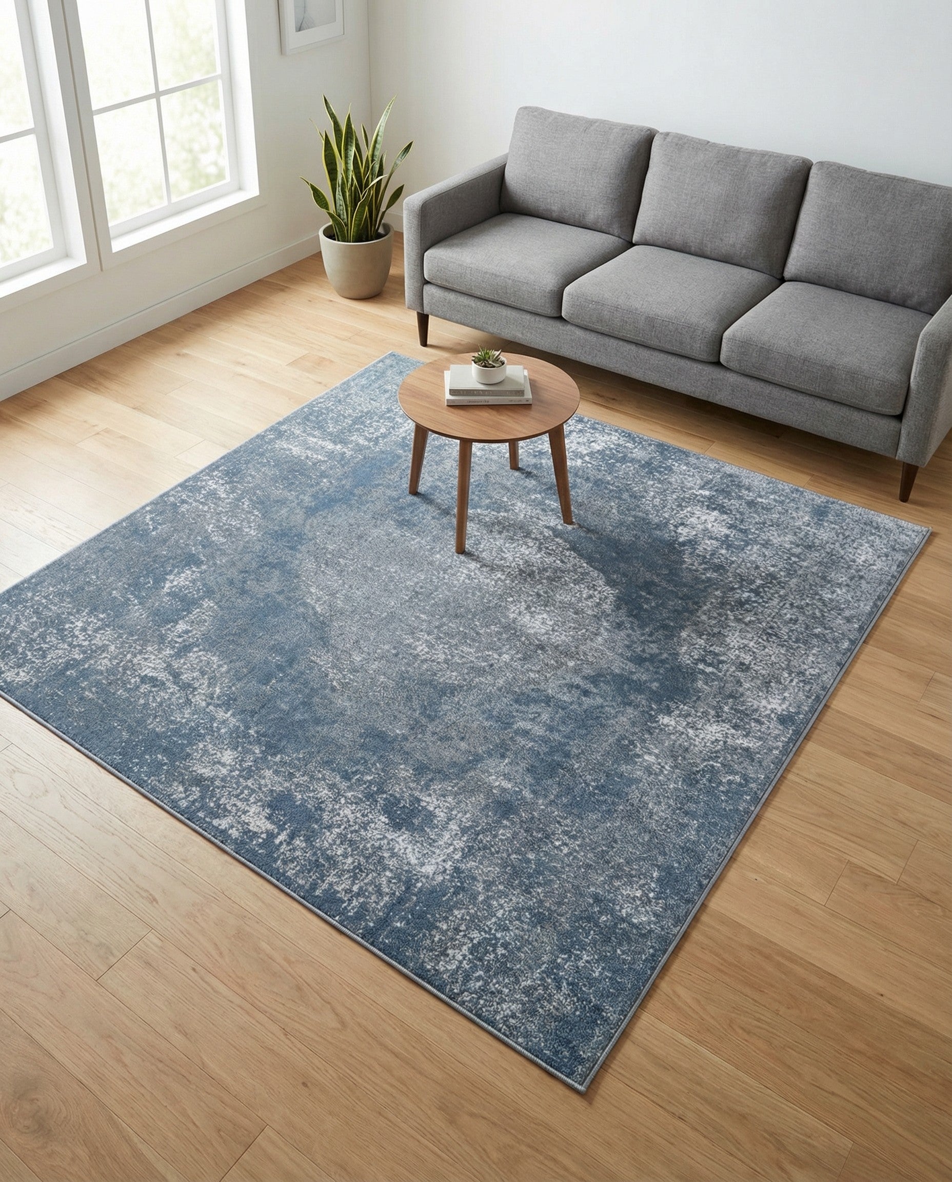 Blue Oregon Square Rug