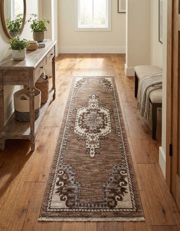 Beige Grand Tradition Runner Rug