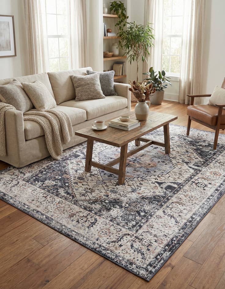 Detail image of 7' 10 x 10' Washable Yara Rug