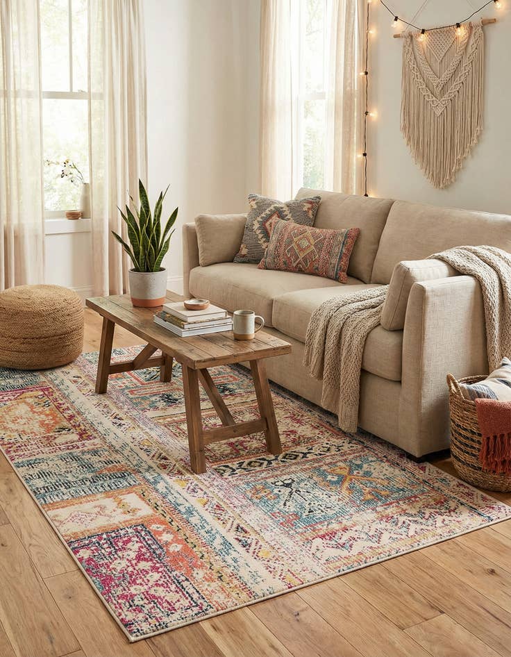 Detail image of 5' x 8' Washable El Paso Rug