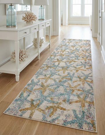 Beige Washable Amalfi Runner Rug