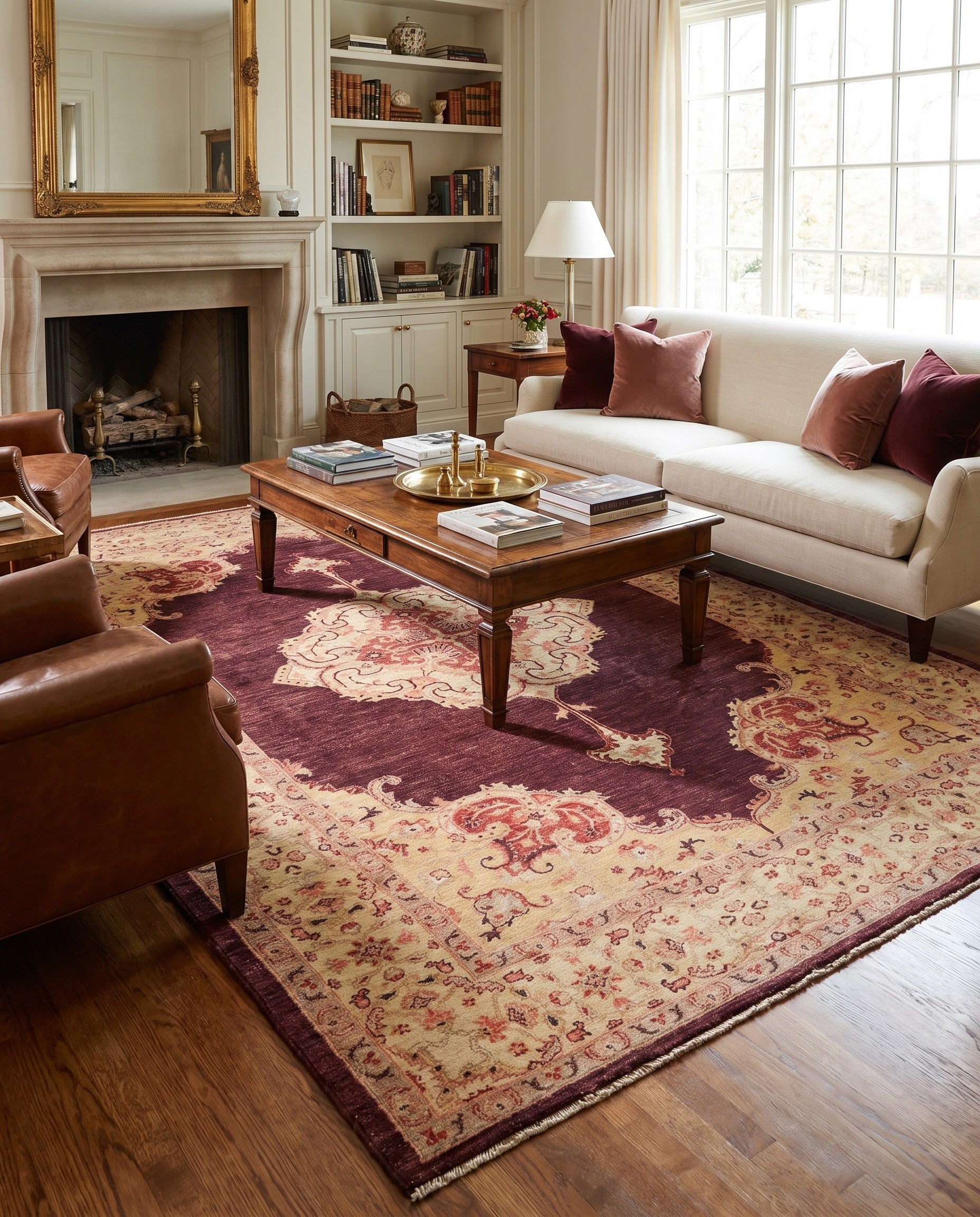6' 10 x 9' 10 Hand Knotted Ziegler Rug