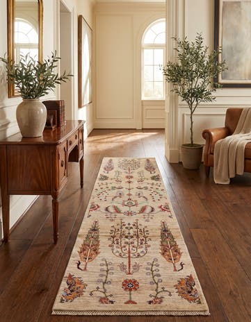 2' 7 x 9' 8 Hand Knotted Ariana Ziegler Runner Rug