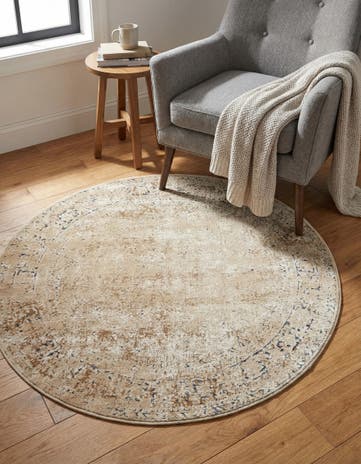 Beige Eliza Round Rug
