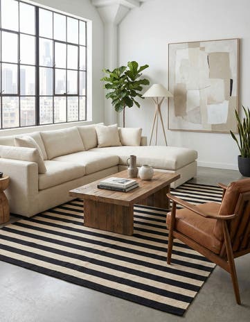 6' 7 x 9' 8 Hand Woven Kilim Modern Wool Rug