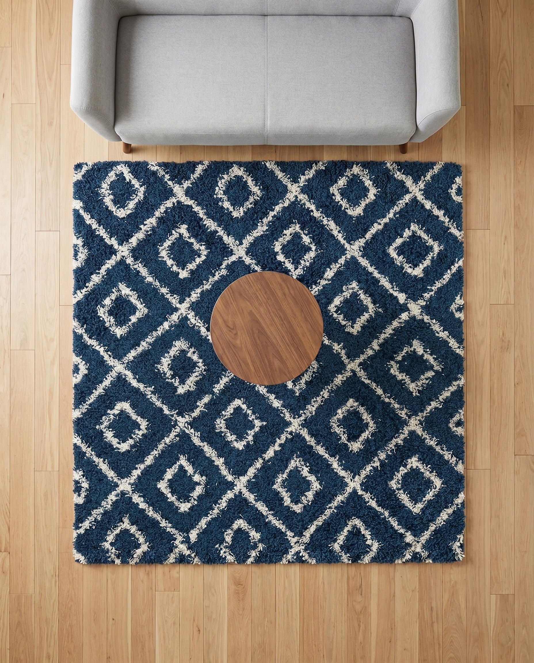 6' x 6' Lattice Shag Square Rug