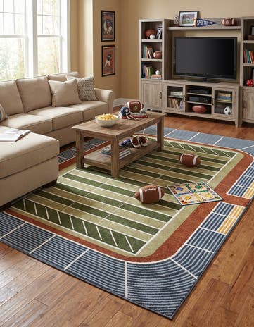 7' 10 x 10' Sports Washable Rug