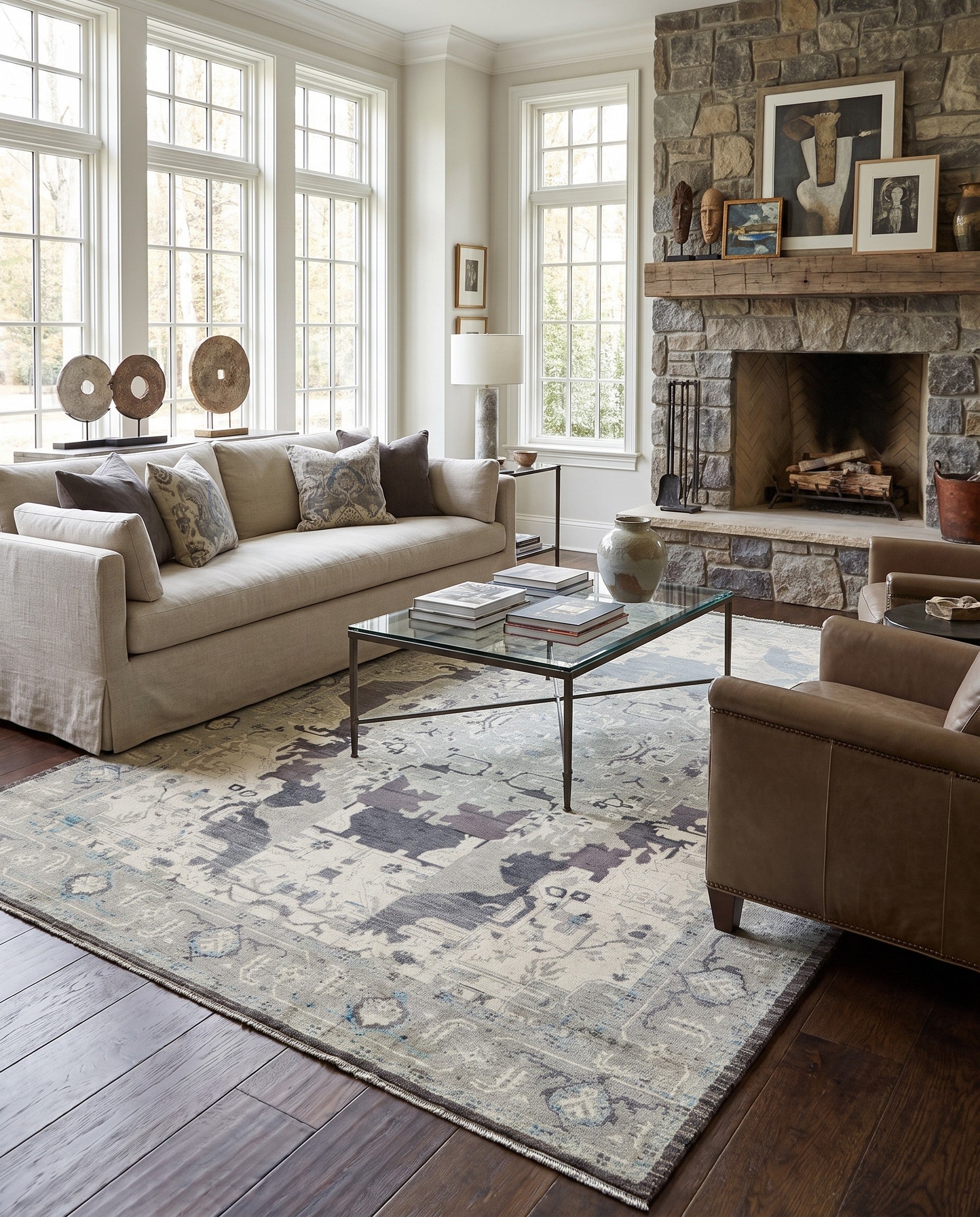 9' 1 x 12' 3 Hand Knotted Oushak Wool Rug