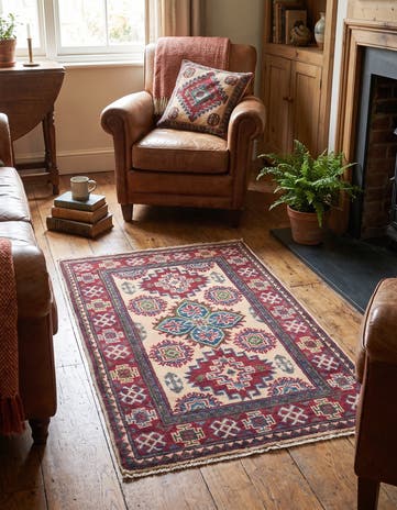 2' x 3' 1 Hand Knotted Kazak Rug