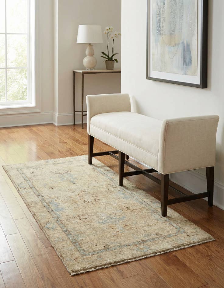 Detail image of 3' x 5' 2 Hand Knotted Oushak Wool Rug