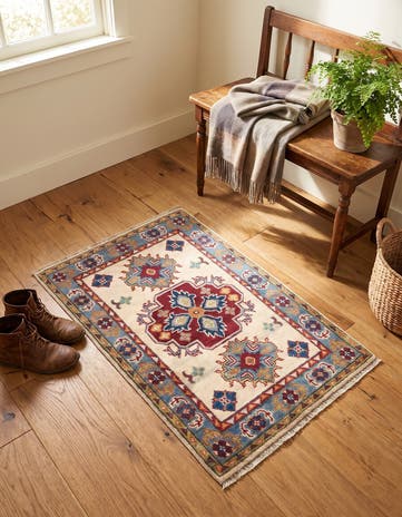 1' 11 x 2' 11 Hand Knotted Kazak Rug