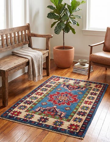 2' 3 x 3' Hand Knotted Kazak Rug