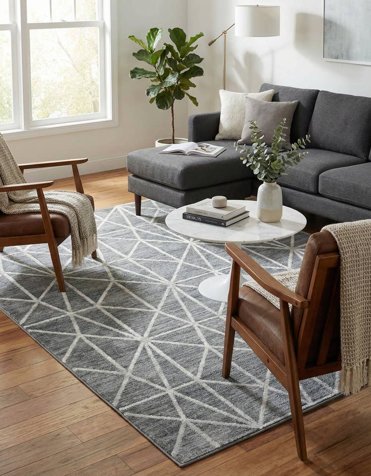 Detail image of 5' x 8' Lattice Trellis Rug