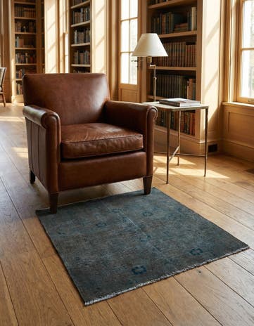 3' 4 x 3' 6 Hand Knotted Ultra Vintage Persian Wool Square Rug