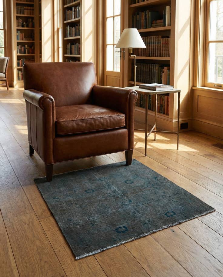 Detail image of 3' 4 x 3' 6 Hand Knotted Ultra Vintage Persian Wool Square Rug