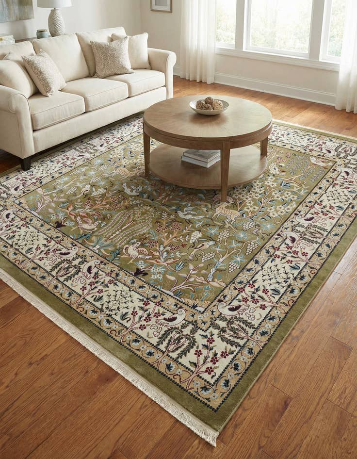 Detail image of 7' 10 x 7' 10 Nain Design Square Rug