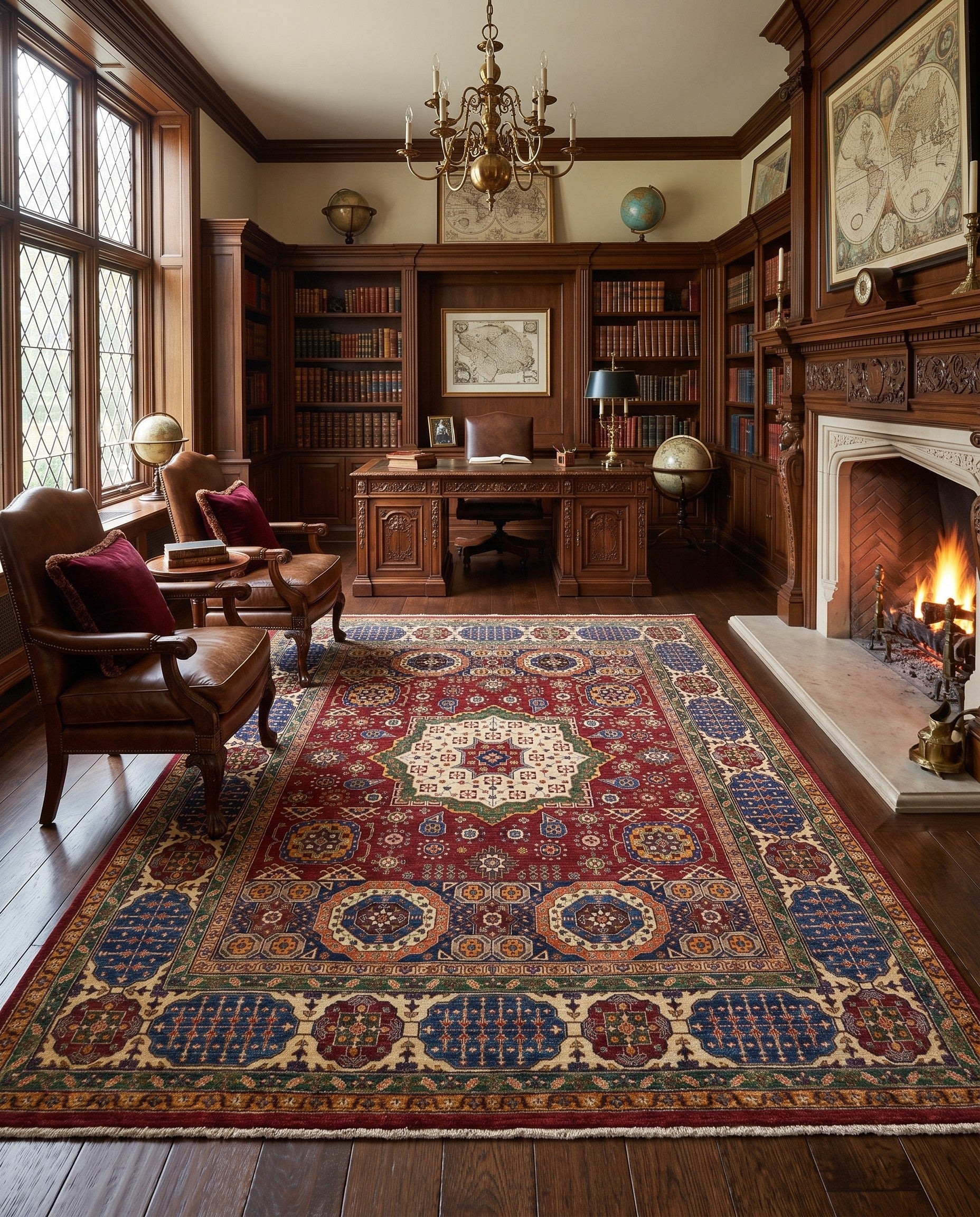 8' x 10' 2 Hand Knotted Mamluk Ziegler Rug