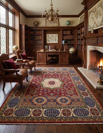 8' x 10' 2 Hand Knotted Mamluk Ziegler Rug