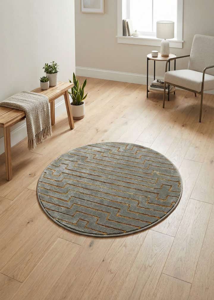 3' x 3' Vogue Geo Round Rug