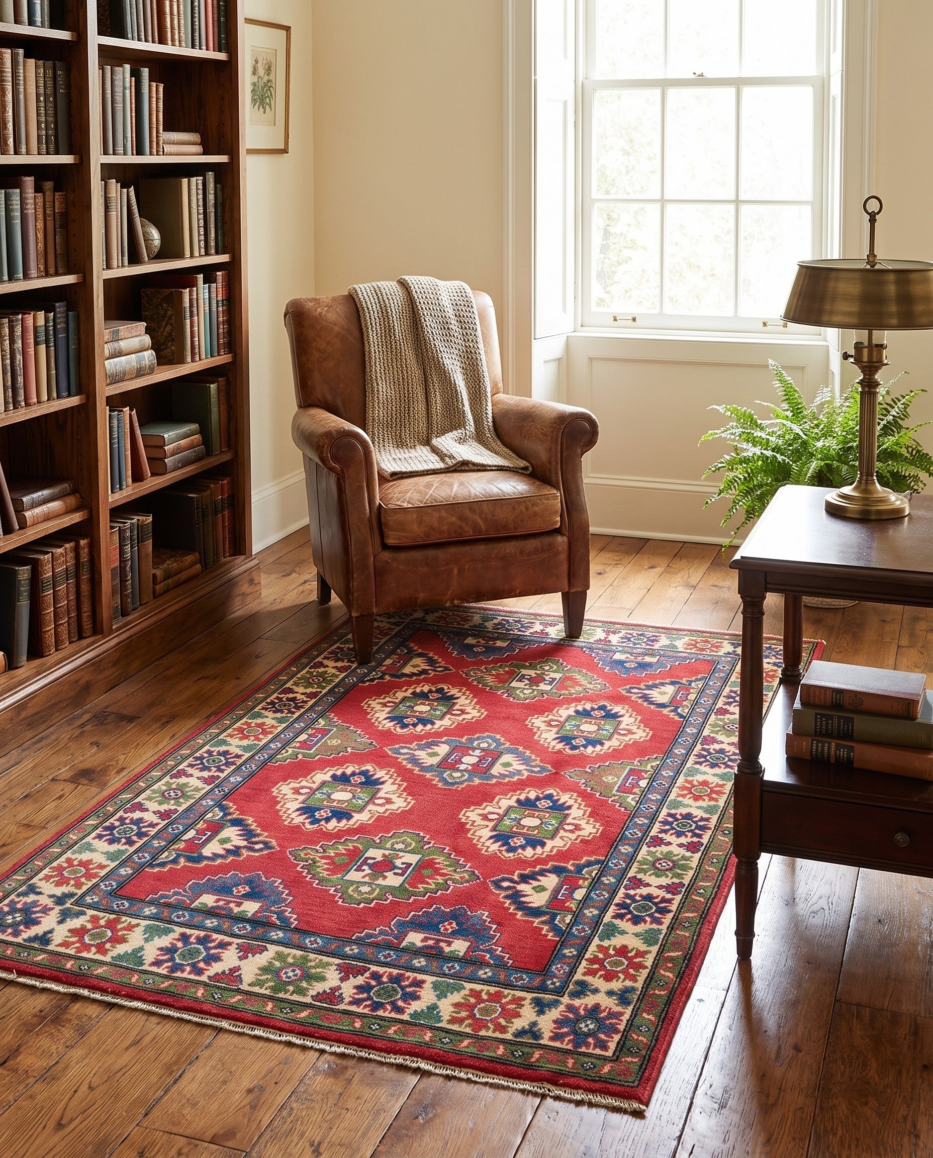 3' 10 x 6' 1 Hand Knotted Kazak Rug