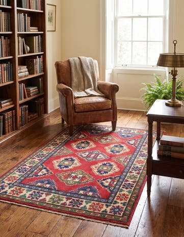 3' 10 x 6' 1 Hand Knotted Kazak Rug