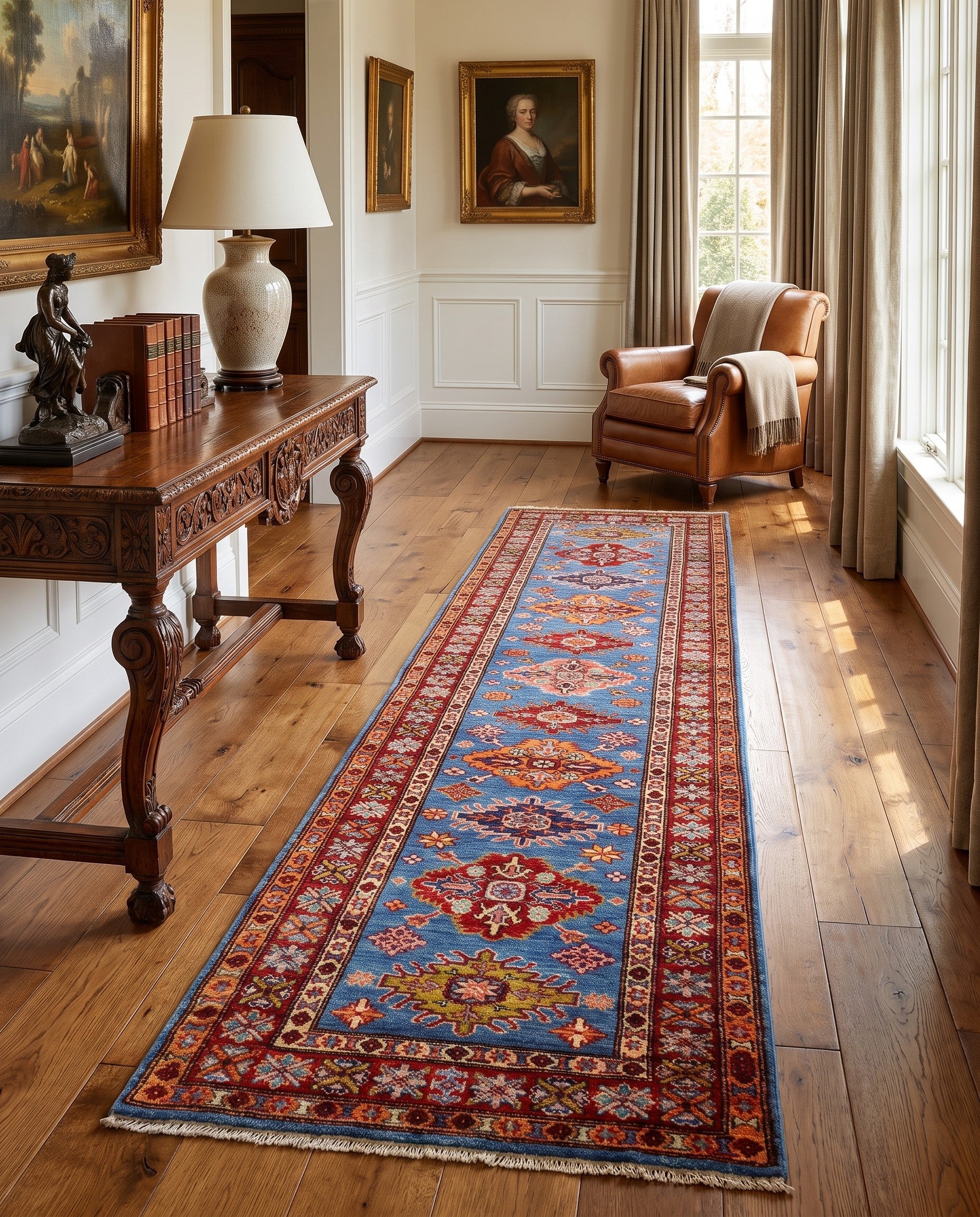 2' 8 x 10' 4 Hand Knotted Kazak Runner Rug