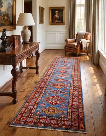 2' 8 x 10' 4 Hand Knotted Kazak Runner Rug