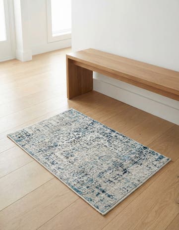 Ivory and Blue Finsbury Rug