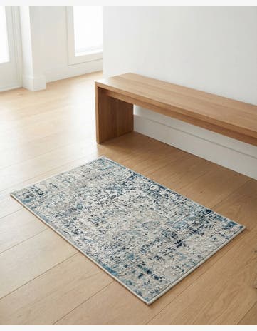 Ivory and Blue Finsbury Rug