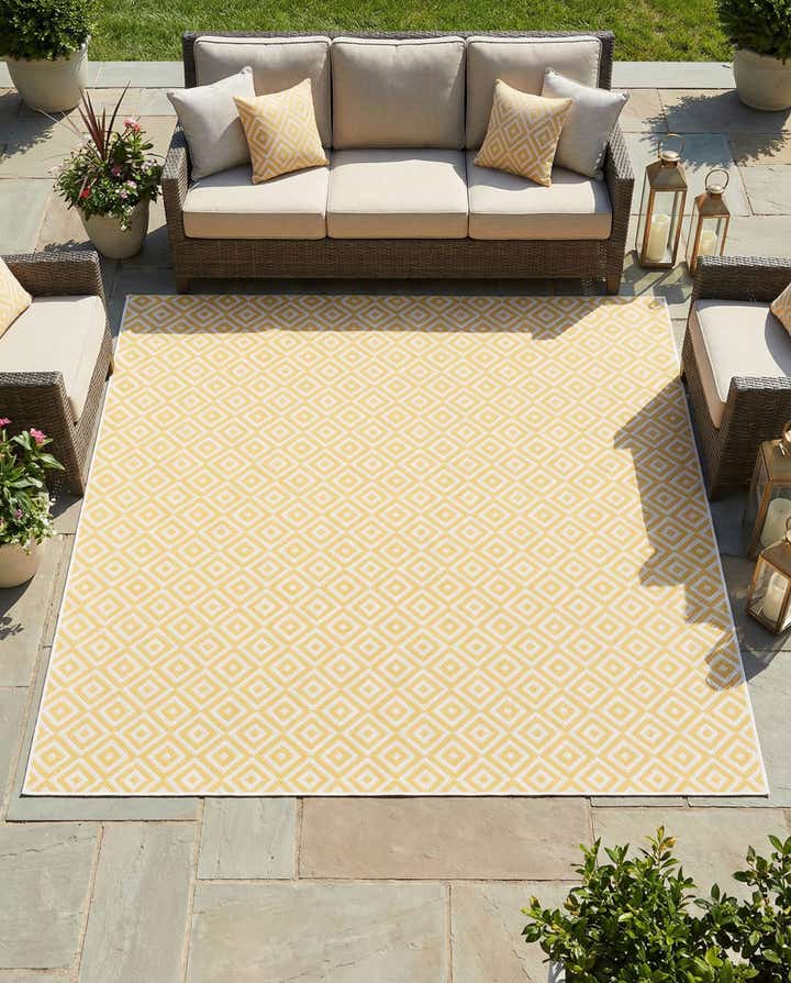 7' 10 x 7' 10 Easy-Clean Jill Zarin Costa Rica Indoor / Outdoor Square Rug