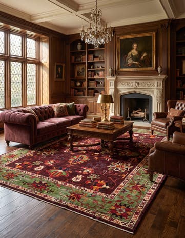 10' x 13' 1 Hand Knotted Heriz Rug