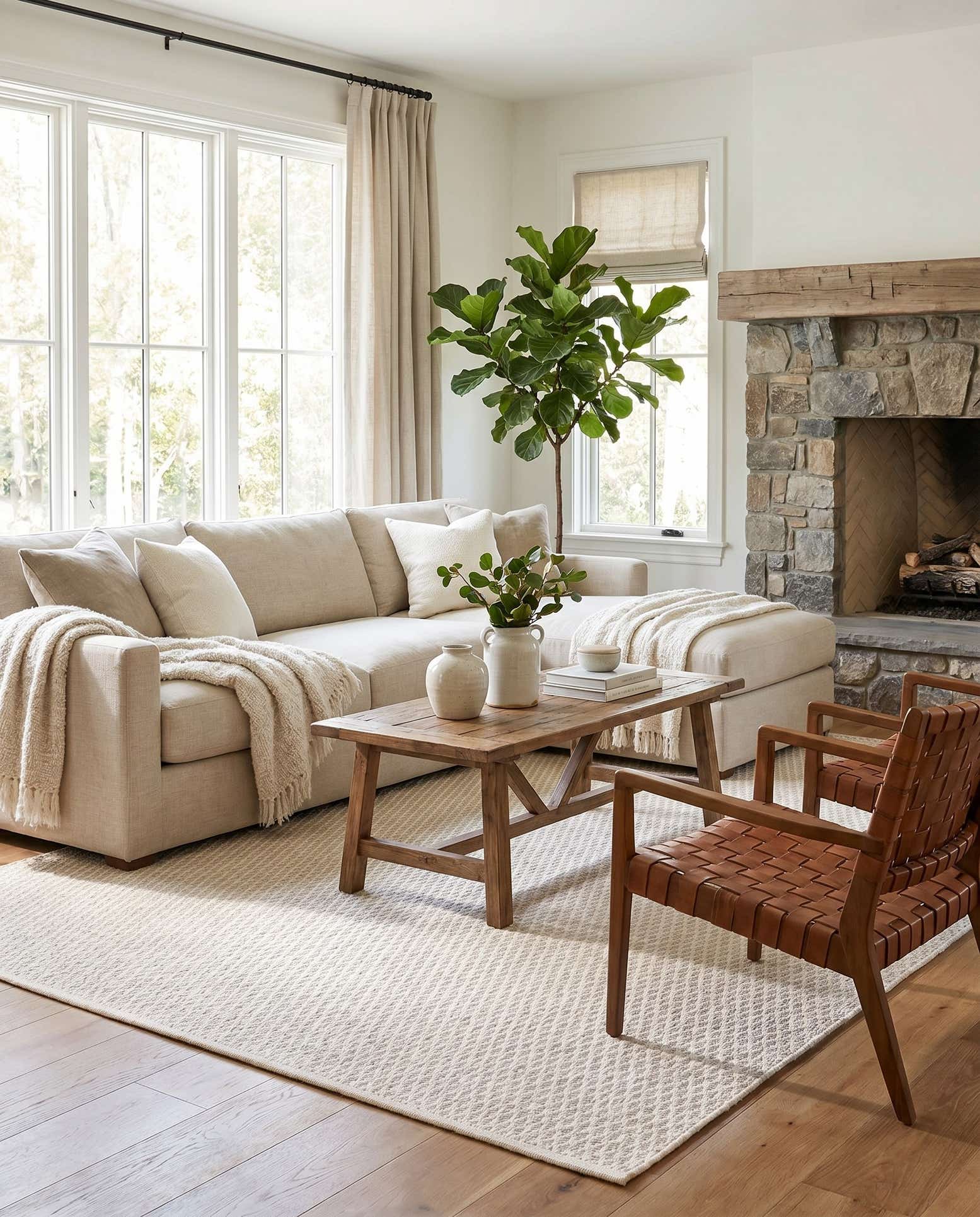 7' 10 x 10' Hand Woven Lattice Wool Rug