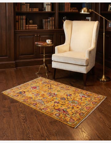 3' 5 x 5' 2 Hand Knotted Ariana Ziegler Rug