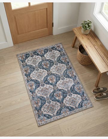Blue and Ivory Yara Rug