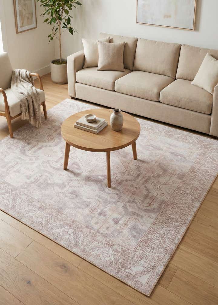 7' 6 x 7' 6 Washable Timeless Square Rug