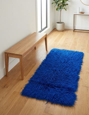 2' 4 x 4' 6 Hand Knotted Moroccan Wool Runner Rug