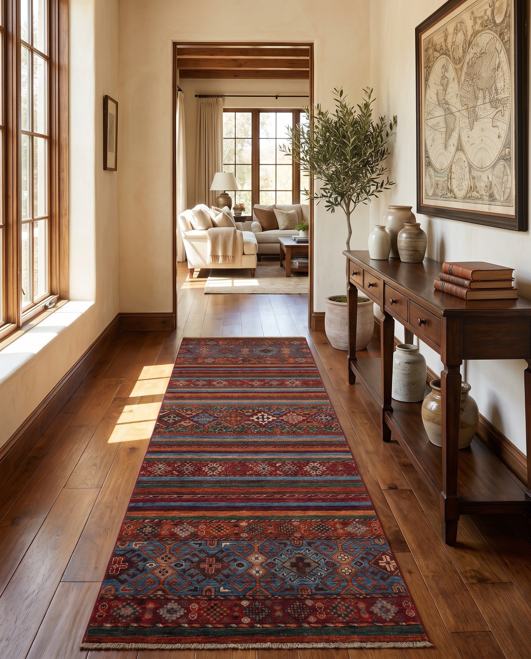 2' 8 x 8' 6 Hand Knotted Kazak Runner Rug