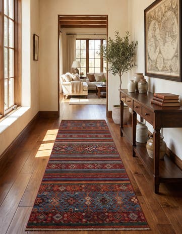 2' 8 x 8' 6 Hand Knotted Kazak Runner Rug