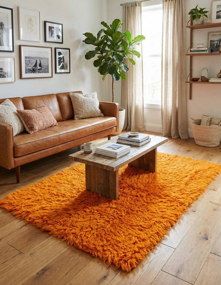 Detail image of 4' 1 x 5' 7 Hand Knotted Moroccan Wool Rug