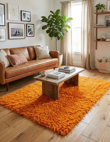 4' 1 x 5' 7 Hand Knotted Moroccan Wool Rug