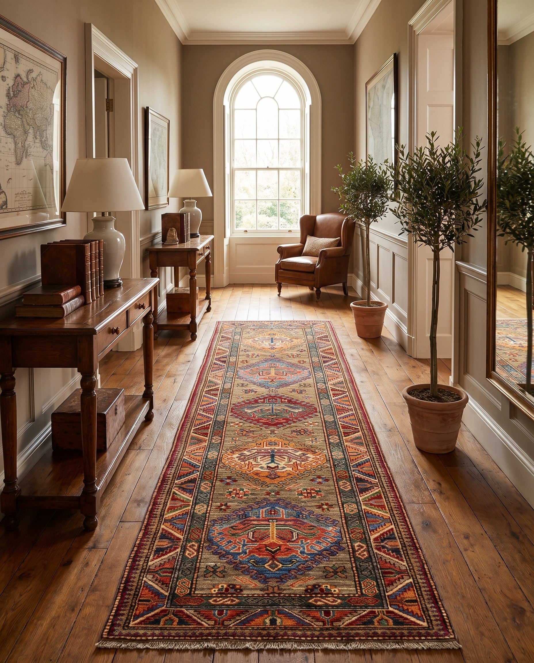 2' 8 x 9' Hand Knotted Kazak Runner Rug