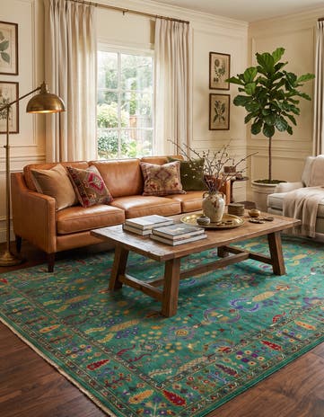7' 10 x 9' 8 Hand Knotted Kazak Rug