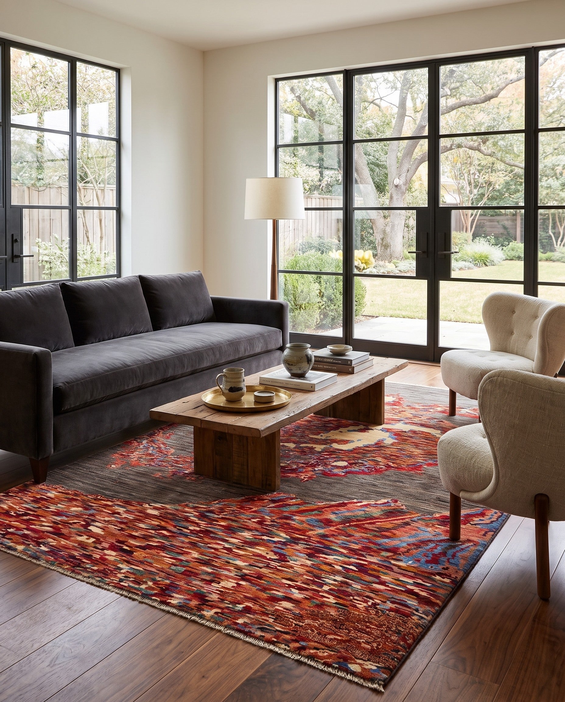 5' 3 x 6' 10 Hand Knotted Modern Ziegler Rug