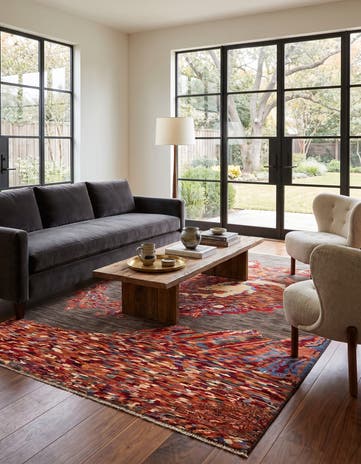 5' 3 x 6' 10 Hand Knotted Modern Ziegler Rug