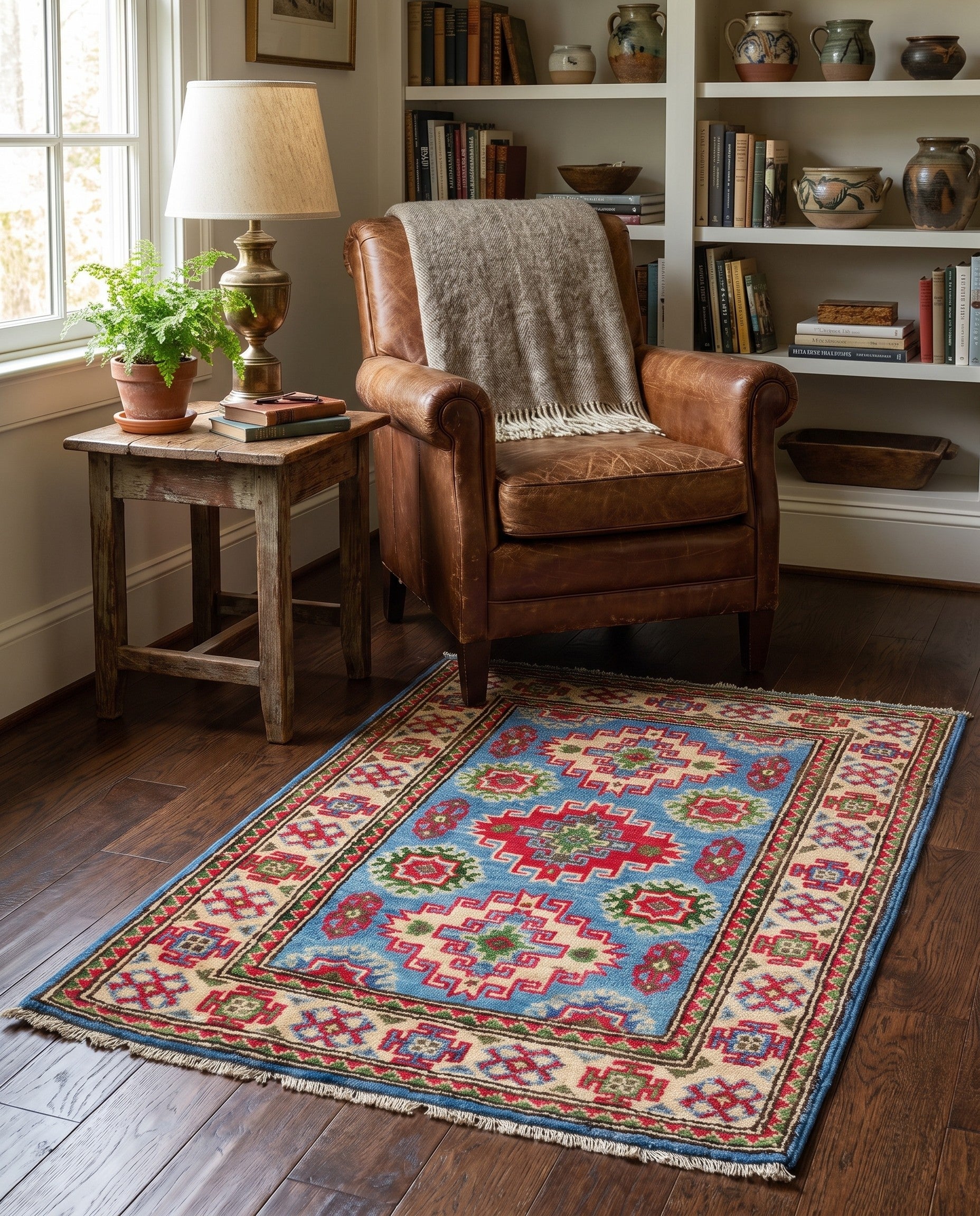 2' 1 x 3' Hand Knotted Kazak Rug