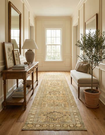 2' 6 x 9' 6 Hand Knotted Oushak Wool Runner Rug