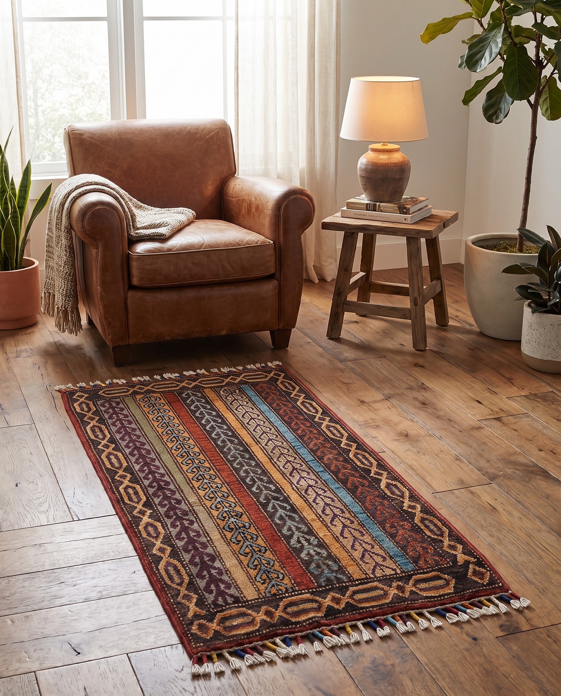 1' 8 x 3' 3 Hand Knotted Kazak Rug