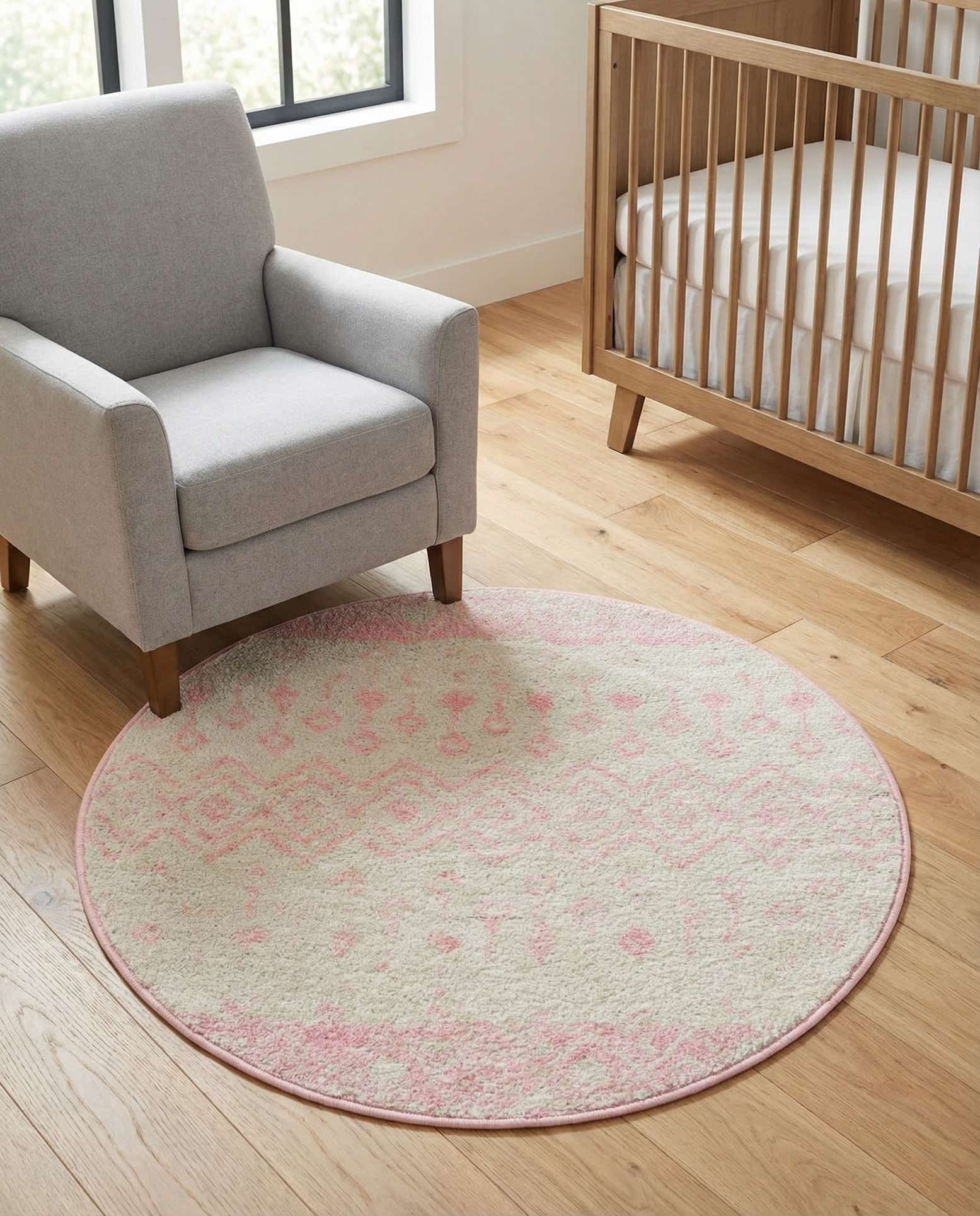 3' 3 x 3' 3 Moroccan Trellis Round Rug