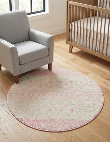 3' 3 x 3' 3 Moroccan Trellis Round Rug