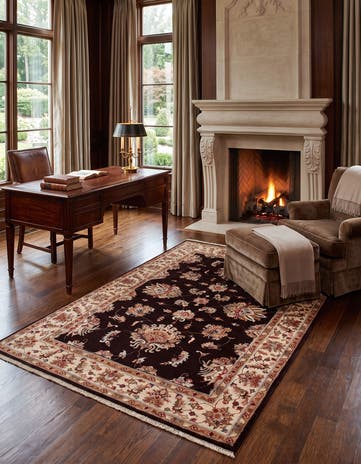 4' 1 x 6' 1 Hand Knotted Pershawar Ziegler Rug